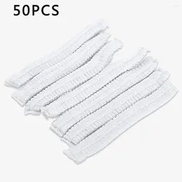 Bandanas 50pcs Headgear Non Woven Fabric Brimless Hat Strip Cap Disposable For Food Kitchen Dining Living Room Shower