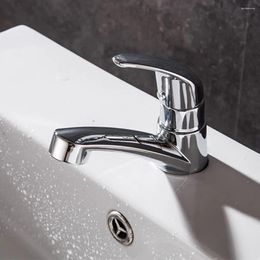 Bathroom Sink Faucets Faucet Single Cold Basin Zinc Alloy Handle Hole Deck Mounted Taps Kitchen Water Tap