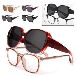 Sunglasses INS Fashion Sun Glasses For Men Women Square Shades Polarised Fit Over Fishing DrivingWrap Around Eyewear Portable