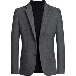 Men Cashmere Blazers Suits Jackets Business Casual Suit Wool Coats High Quality Male Slim Fit 240124