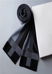 Designer scarf knitting highgrade men039s wool warm scarfs mens birthday gift versatile autumn Plaid Bib winter nice3056145
