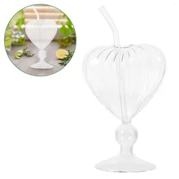 Wine Glasses Glass Tall Love Straw For Drinks High Borosilicate Cute Party Cocktail Goblets