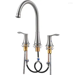 Bathroom Sink Faucets Basin Handle Wide High Arc Roman Bathtub Faucet With Valve And Supply Line Brushed Nickel Except For