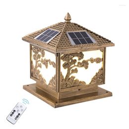 Wall Lamps Outdoor Solar Pillar Lamp Villa Courtyard Gate Column Light Waterproof Aluminium Garden Landscape Lighting