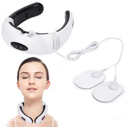 Electric Neck Massager Pulse Back Massage 6 Modes Far Infrared Heating Pain Relief Tool Health Care Masajeador Machine dropship 240202