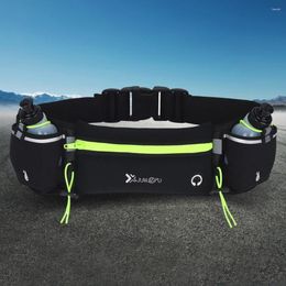 Outdoor Bags Running Pouch Belt With Bottles Reflective Strip Water Bottle Holder Adjustable Strap Waist Bag For Hiking Climbing