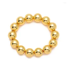 Strand Women's Bracelet Plated With 18k Gold Round Bead Beaded Personalized Fashionable Jewelry Holiday Gifts