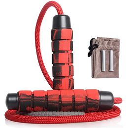 Boxing Jump Rope with Heavy Foam Grip Handles Crossfit Skipping Fitness Workouts Endurance Strength Training 240127