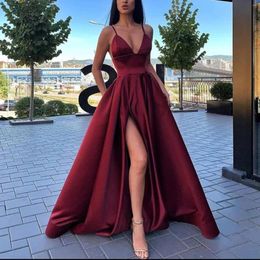 Casual Dresses Women's Sexy Slim Fit Halter Dress Deep V Split Fat People Mid Length Evening Dark Bridesmaid