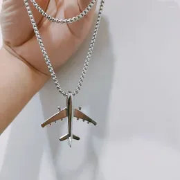 Pendant Necklaces Design Aeroplane Aircraft Necklace For Women Elegant Pearl Box Chain Trendy Wedding Party Jewellery Gifts