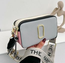 Snapshot Multi-Color Mar Camera Bag Designer Bag Luxury Handbags Shoulder Bags Women's Fashion Tie-Dye Wide Strap Leather Italic Flash Strap Purse Texture 20colour