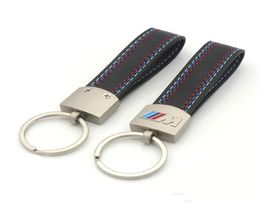 Hot Fashoin Metal Leather Keyring Keychain Key Chain Belt Chrome For VW BMW M Sport E46 E39 E60 F30 E90 F10 F30 E36 X5 E53 E341974163