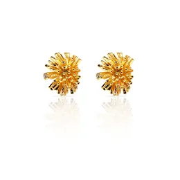 Stud Earrings Fashion Flowers Shiny Trendy For Women