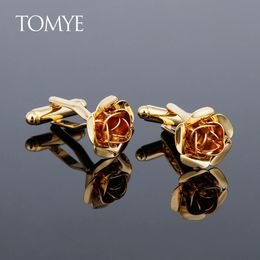 Cufflinks for Men and Women TOMYE XK21S029 High Quality Fashion Golden Buttons Formal Business Dress Shirts Cuff Links Gifts 240130