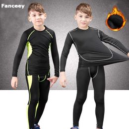 Fanceey Inverno Bambini Biancheria intima termica Set di compressione Biancheria intima termica calda Ragazzi Bambini Mutande lunghe Ragazze Lucky Johns Fitness 240130