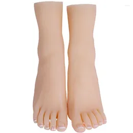 False Nails Nail Practise Foot Model Soft Silicone Female Mannequin Feet Fetish For Manicure Pograph Shoes Sock Jewellery Display 3809