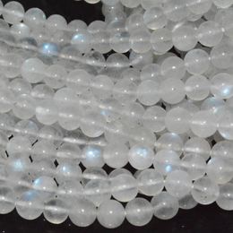 Loose Gemstones Natural Rainbow Flash Moonstone Round Beads 7.5mm-7.8mm