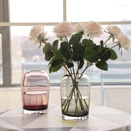 Vases Withered Nordic Minimalist Vase Creative Ins Wind Glass Flower Ware Living Room Dining Table Home Arrangement