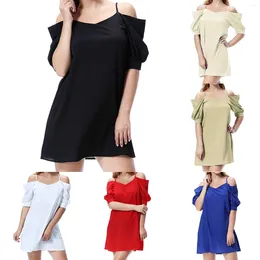 Casual Dresses Ladies Fashion Versatile Sexy Solid Color Suspender Skirt Women Cocktail