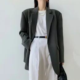 Women's Suits Spring Autumn Outwear Large Size Clothing Suit Slimming Loose One Button Coat Design Feeling British Style Blazers