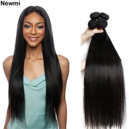 mi Straight Bundles Human Hair Brazilian Weave 830 Inch Raw Weaving Unprocessed s 240130