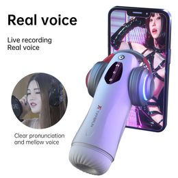 Masturbators Fully Automatic Aircraft Cup Heated and Retractable Male Suction Sound Masturbation Device Sex Toy