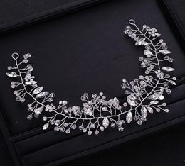 Handmade Silve Crystal Rhinestone Wedding Headband tiara Bridal Headpiece Hair Vine Women Hair Jewellery Wedding Hair Accessories6039978