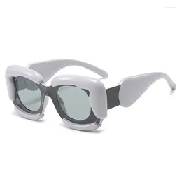 Sunglasses ZLY 2024 Fashion Oval Women Men Wrap PC Lens Frame Vintage Innovative Trending Y2K Brand Designer Eyewear UV400
