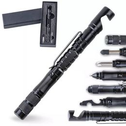 Multifunctional Tactical Pen Mobile Phone Holder Tactical Self-Defense Pen Touch Screen Pen Outdoor Survival Tool With Compass 240123