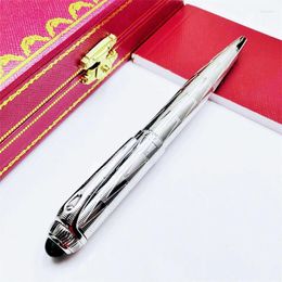 Luxury Gold Silver Inverted Triangular Shape Design Ballpoint Pens Blue Refill Ca Writing Gift StationeryOffice Supplies