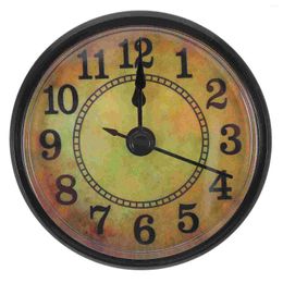 Wall Clocks Vintage Quartz Clock Decoration For Home Inlaid Head Round Insert Boxed Household Plastic