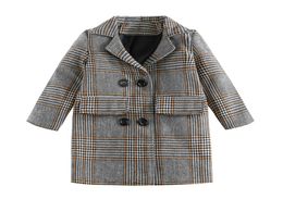 Retail Girl lapel thick plaid Trench Coat kids winter coats girls British style designer overcoat outwear jackets jacket Children 8173936