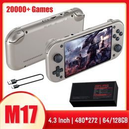M17 Retro Game Handheld Game Console 4.3 Inch 480*272 LCD Screen Mini Handheld Video Game Console Built-in Game 25 Emulators 240124