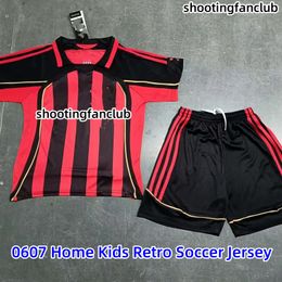 Rush Shipping 0607 Vintage Soccer Jersey RONALDO MALDINI KAKA Camiseta De Futbol Home Kids Retro Italy Soccer JerseyS Football Kits BOY children shorts