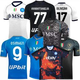 Player Fans Napoli 2023 2024 Soccer Jerseys MARADONA KVARATSKHELIA RASPADORI Osimhen LOBOTKA OLIVERA POLITANO SIMEONE DI LORENZO 23 24 football men kids shirt 4XL