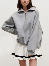 Women's Hoodies Sweaters For Women 2024 Zipper Solid Turtleneck Knitted Sweater Long Sleeve Autumn Winter Fashion