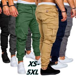 Asian Size Spring Autumn Men Cargo Pants Joggers Sweatpants Casual Male Sportswear Hip Hop Harem Pants Slim Fit Trousers 240117