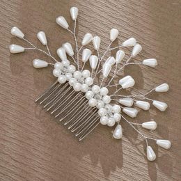 Hair Clips Wedding Pearl Combs For Bride Party Accessories Flower Hairpins Side Hairbands Women Girls Jewellery
