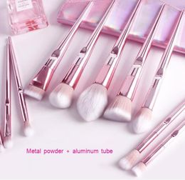 10pcs Makeup Brush Set Eyeshadow Powder Highlight Sculpting Blush Cosmetic Beauty Make Up Tools good8627873