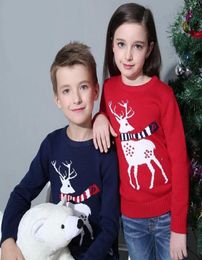 baby Christmas deer sweater children Long Seleeve knitting deer pullover spring autumn fashion kids deer sweaters6459376