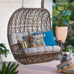 Camp Furniture Outdoor Swing Net Red Hanging Basket Rocking Chair Couple Double Patio Leisure Lazy Balcony Garden