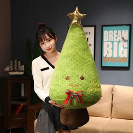 30CM-75CM Simulation Christmas Tree Plush Toys Cute Evergreen Plush Pillow Dolls ing Trees Stuffed for Christmas Dress Up 240123