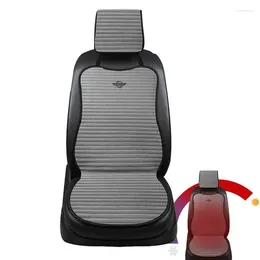 Car Seat Covers Heating Back & Cushion Breathable Anti Slip PU Fast Interior Tools Accessories