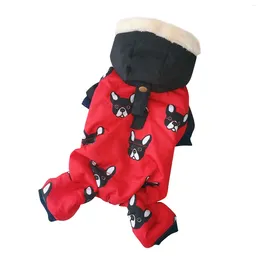 Dog Carrier Clothing Winter Thick Four Legged Teddy Bear Small Pet Autumn And Plush Cotton Jacket For Warmth