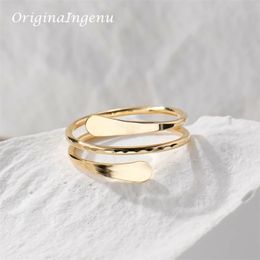 14K Gold Filled Hammered Cuff Ring Handmade Band Ring Minimalism Jewelry Ring Dainty Tarnish Resistant Jewelry Boho Ring 240119