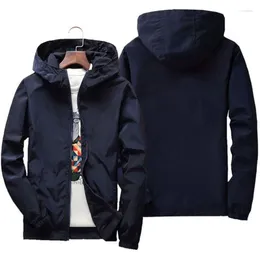 Men's Trench Coats 2024 Spring And Autumn Light Jacket Large Size Coat Casual Solid Color Outdoor Sunscreen Waterproof Hooded Windbreaker