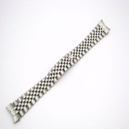 CARLYWET 20mm 316L Stainless Steel Jubilee Silver TwoTone Gold Wrist Watch Band Strap Bracelet Solid Screw Links Curved End297S