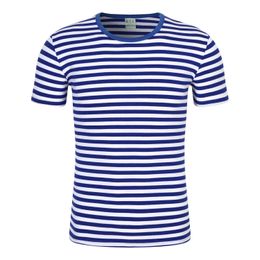 65%cotton 35%spandex Russian Telnyashka T-shirt Striped Blue Russia Army NAVY Special Forces 82n Men T Shirt Tshirts 240129