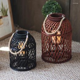 Candle Holders Floor Wooden Hook Lantern Round Vintage Ideas Lid Aesthetic Garden Porta Candele House Furniture