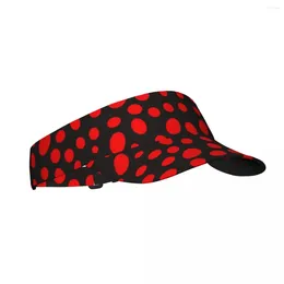 Berets Red Polka Dot Summer Air Sun Hat Visor UV Protection Top Empty Sports Golf Running Sunscreen Cap